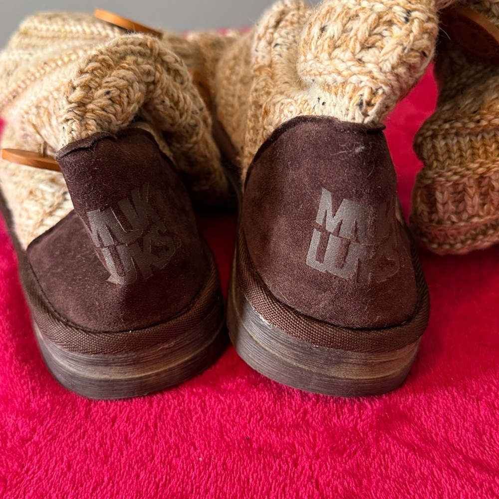 Muk Luks Knit Button-Accent Boots - Picture 3 of 3